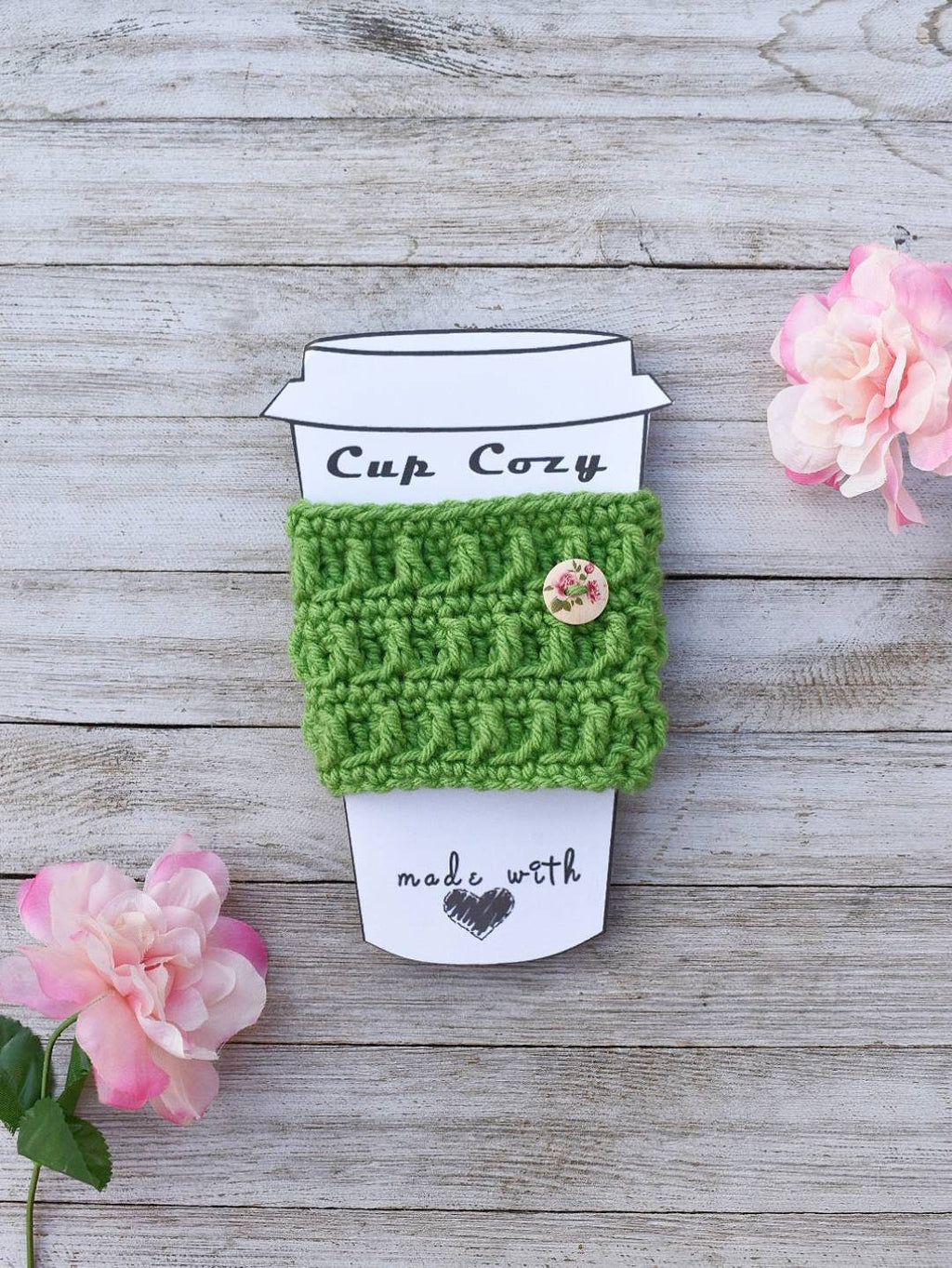 Easy Crochet Cup Cozy Pattern – Beginner Friendly (PDF Pattern)