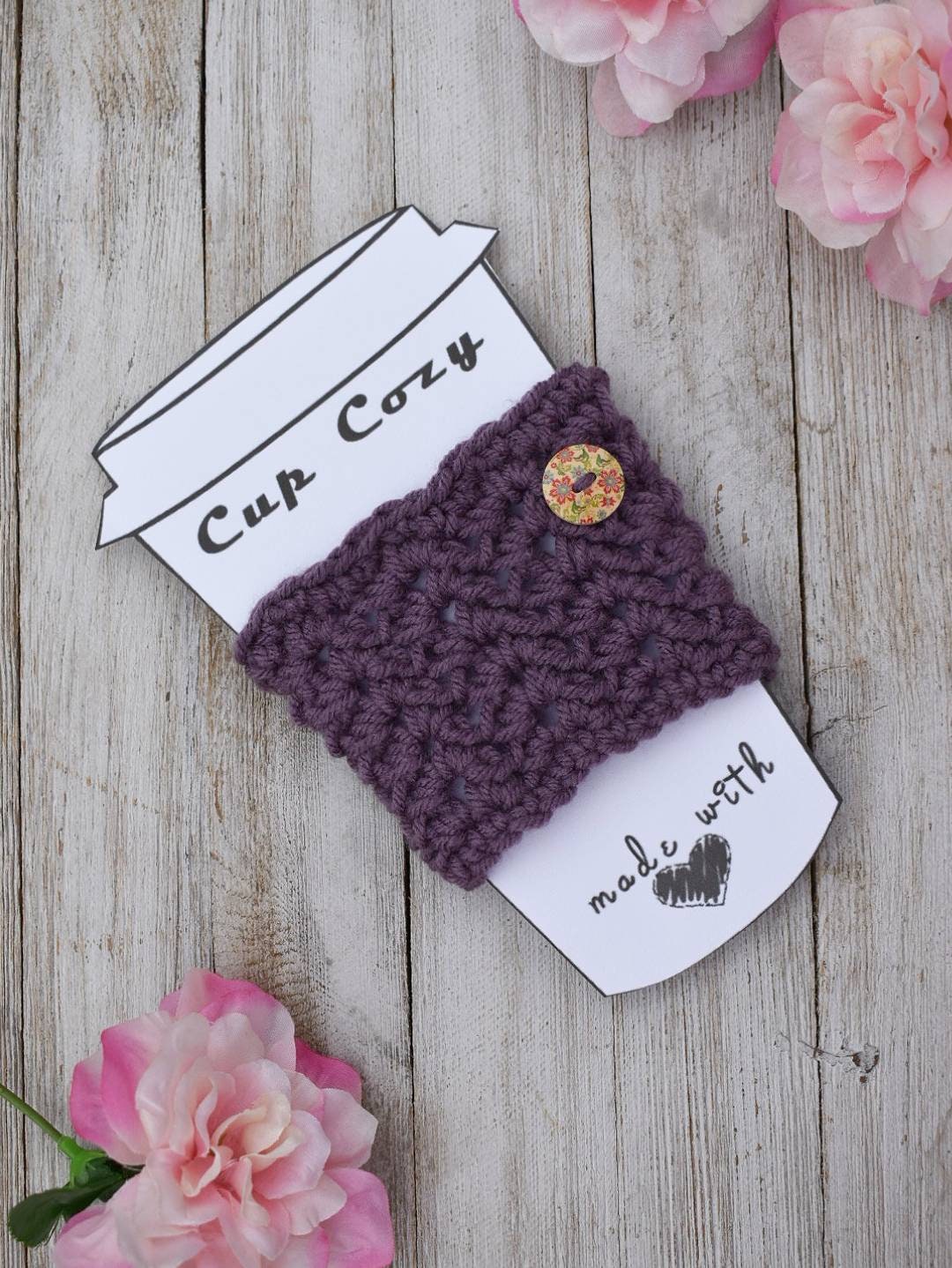 Crochet Cup Cozie Pattern – Easy Instant Download (PDF)