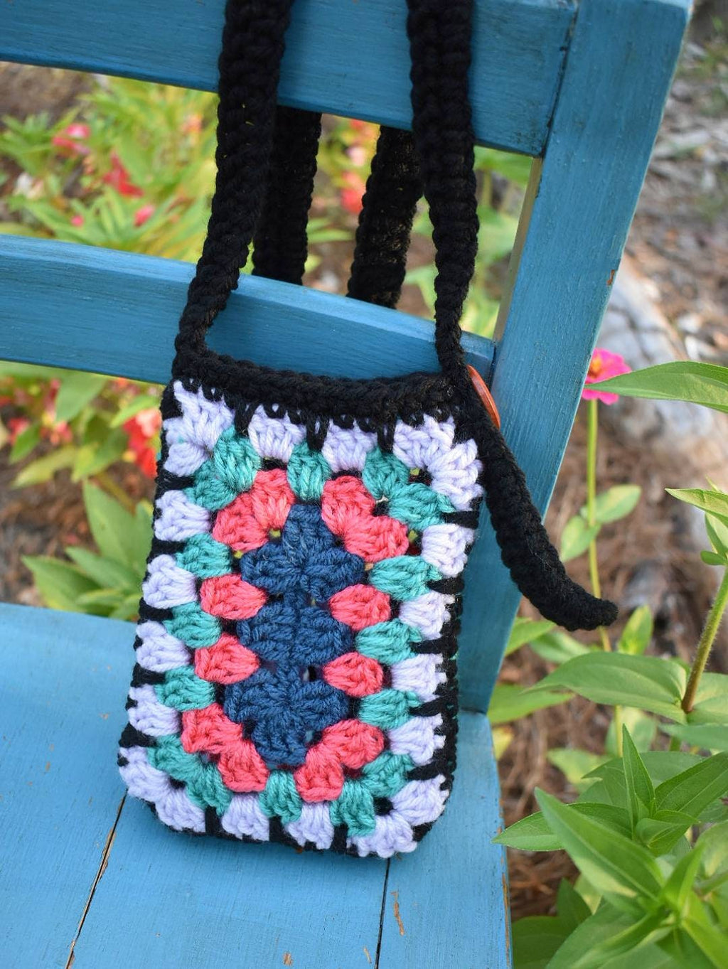 Crochet Granny Square Phone Bag Pattern, Crossbody Purse (PDF Pattern)