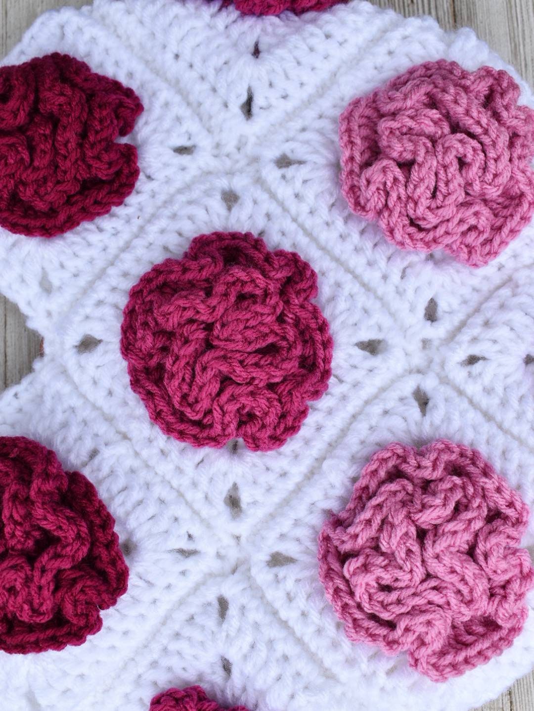 Celosia Flower Granny Square Crochet Pattern (PDF Pattern)