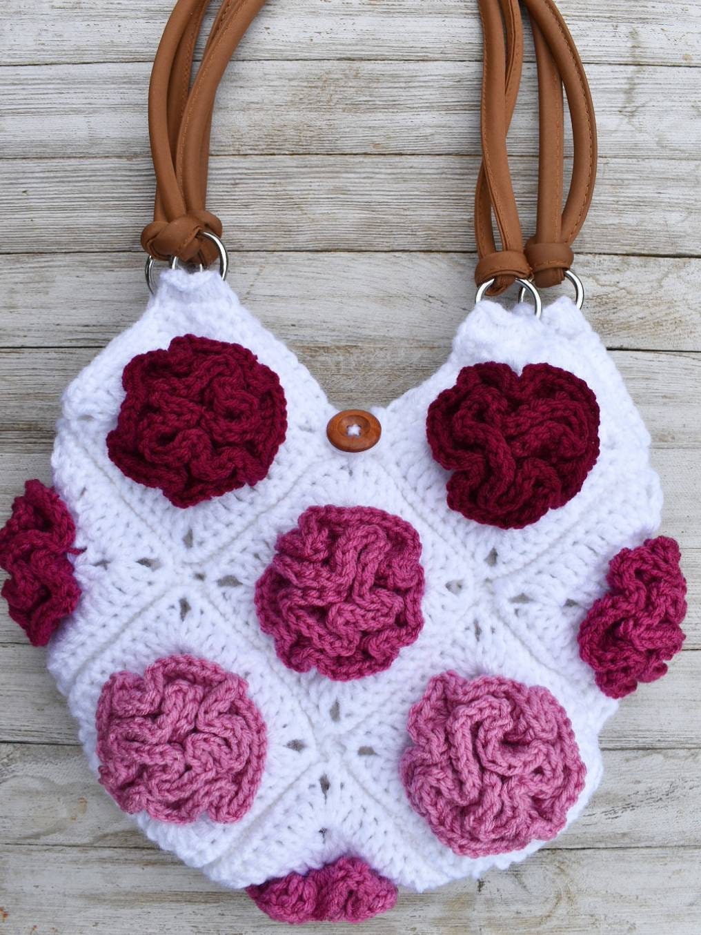 Celosia Flower Granny Square Crochet Pattern (PDF Pattern)