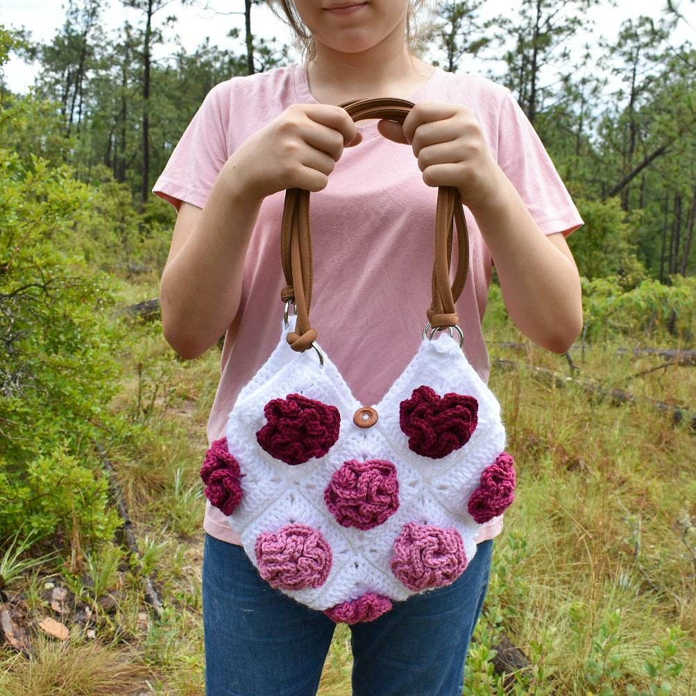 Celosia Flower Granny Square Crochet Pattern (PDF Pattern)