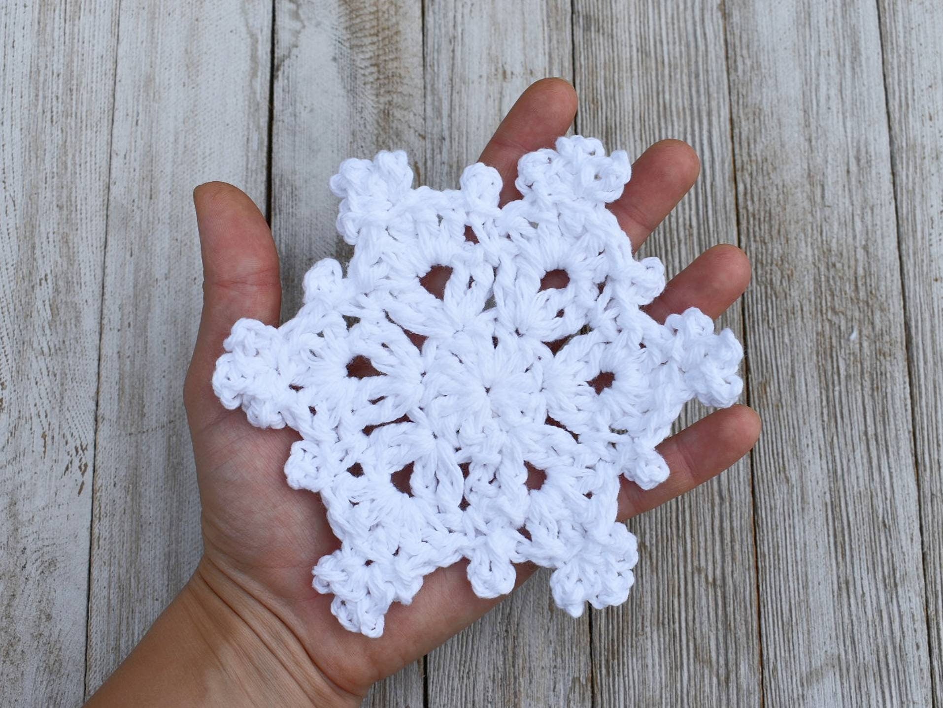 Snowflake Crochet Pattern, Winter Holiday Ornament, Cup Coaster (PDF Pattern)