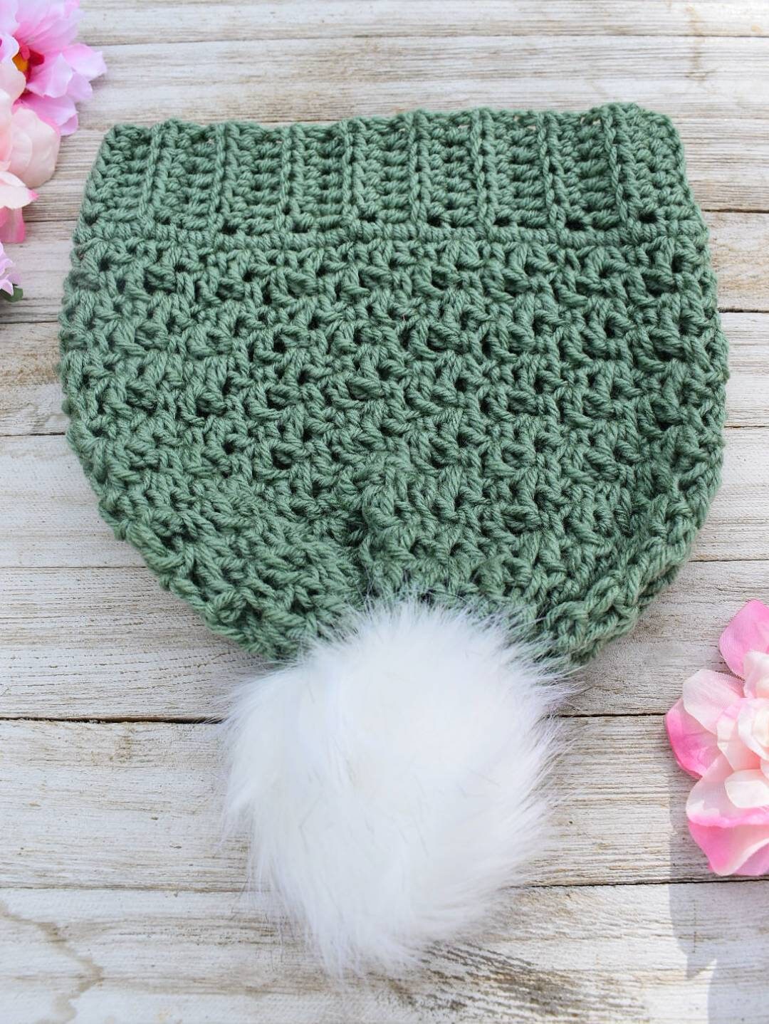 Crochet Slouch Hat Pattern, Women's Beanie, Easy Beginner Toque (Instant Download)
