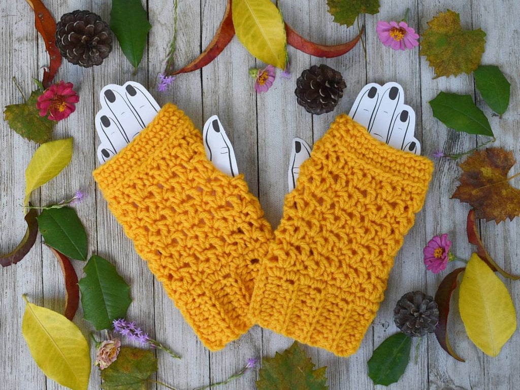 Crochet Fingerless Gloves Pattern, Easy Women's Mittens (PDF Pattern)