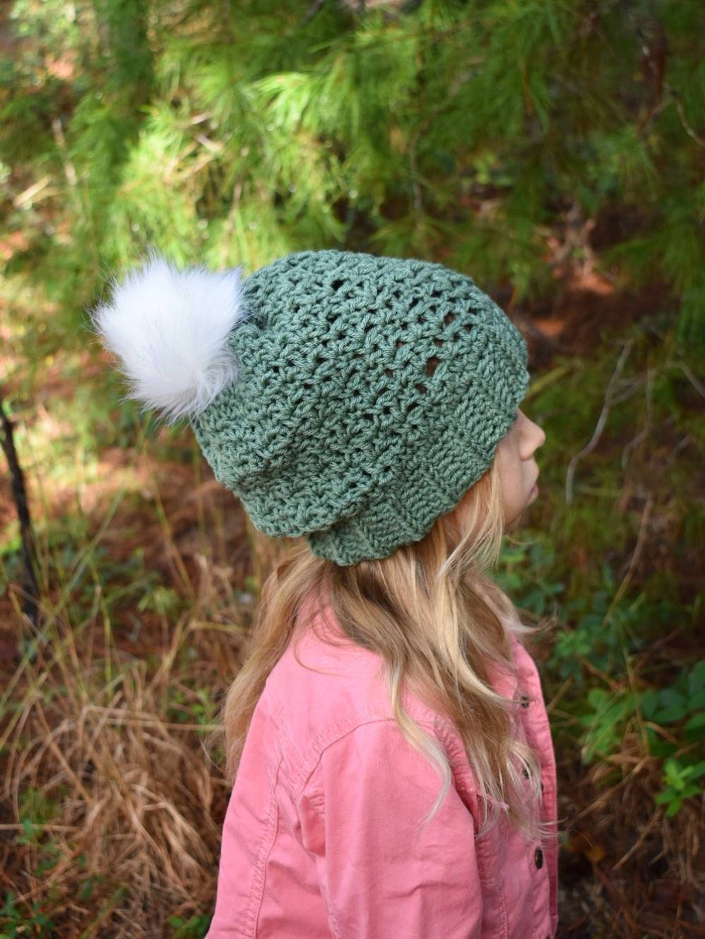 Crochet Slouch Hat Pattern, Women's Beanie, Easy Beginner Toque (Instant Download)