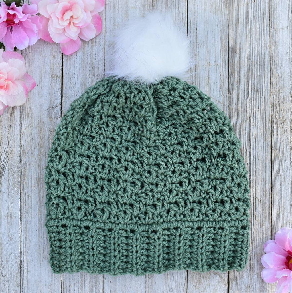 Crochet Slouch Hat Pattern, Women's Beanie, Easy Beginner Toque (Instant Download)