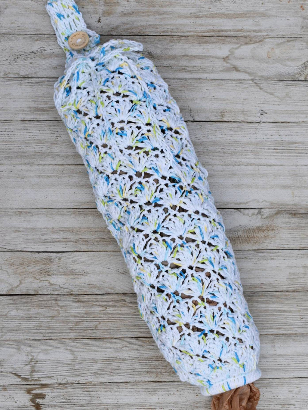 Crochet Grocery Bag Dispenser Pattern, Kitchen Storage (Digital Download)
