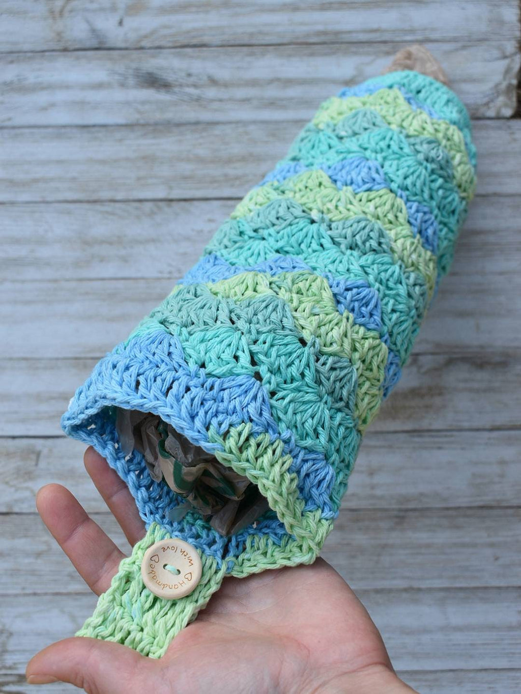 Crochet Grocery Bag Dispenser Pattern, Kitchen Storage (Digital Download)