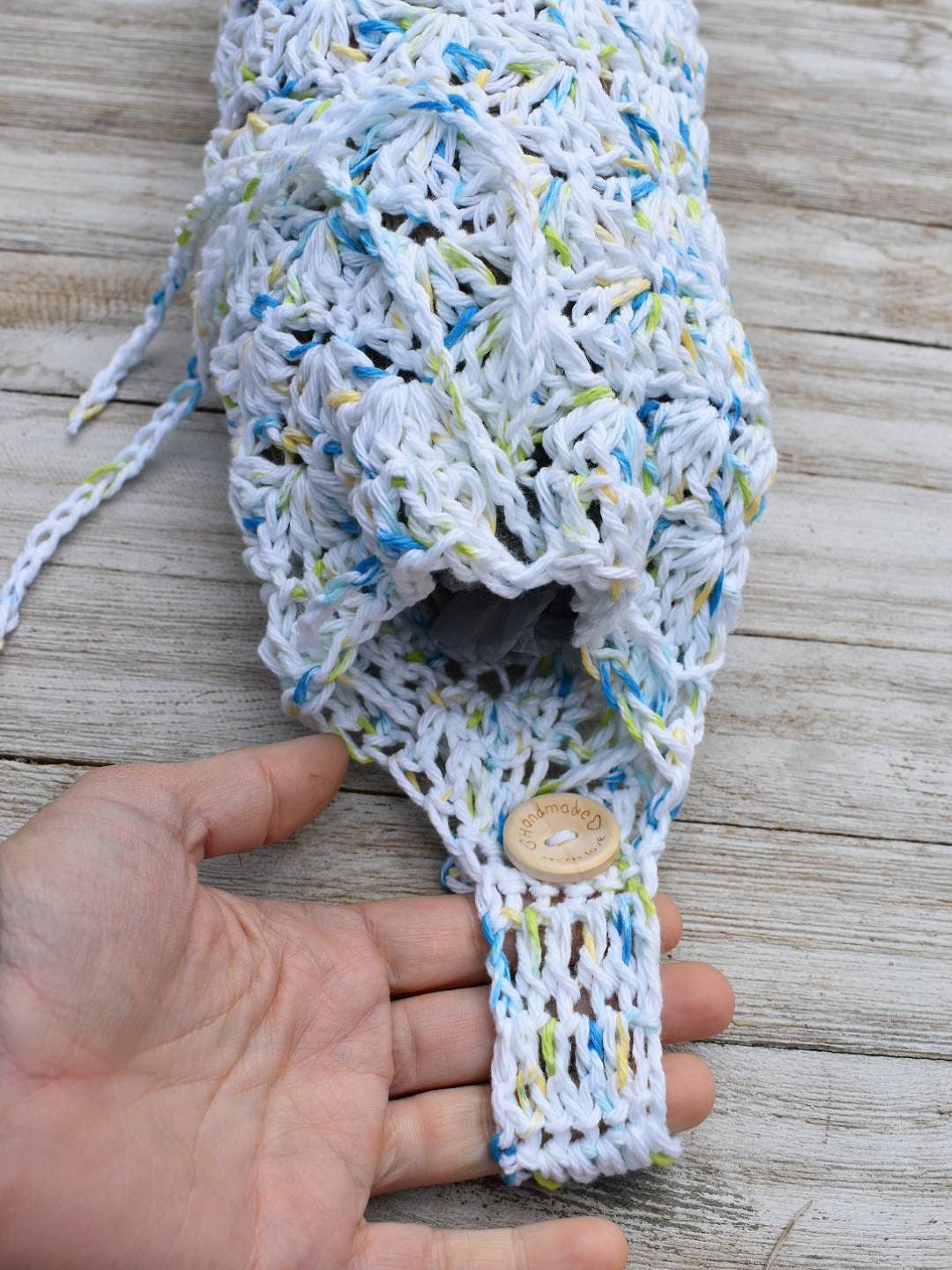 Crochet Grocery Bag Dispenser Pattern, Kitchen Storage (Digital Download)