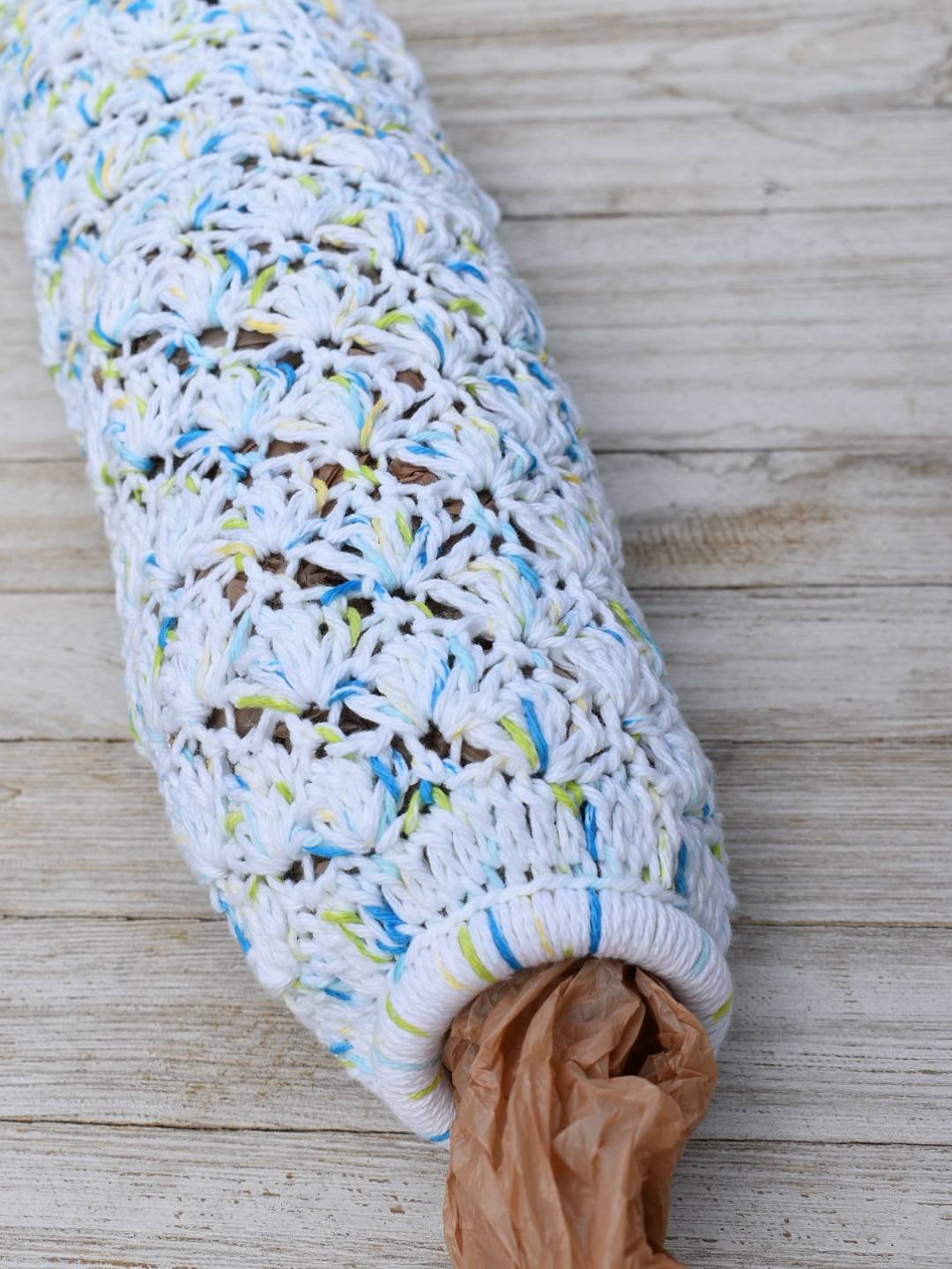 Crochet Grocery Bag Dispenser Pattern, Kitchen Storage (Digital Download)