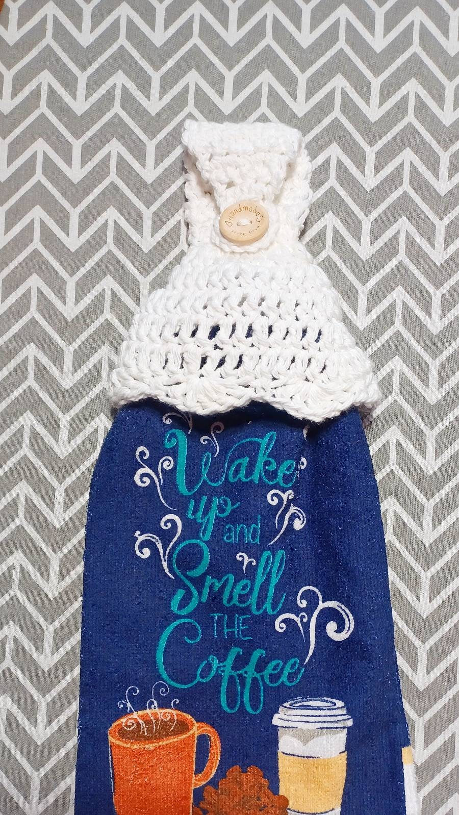 Crochet Towel Topper Pattern, Easy Skill Level (Digital Download)