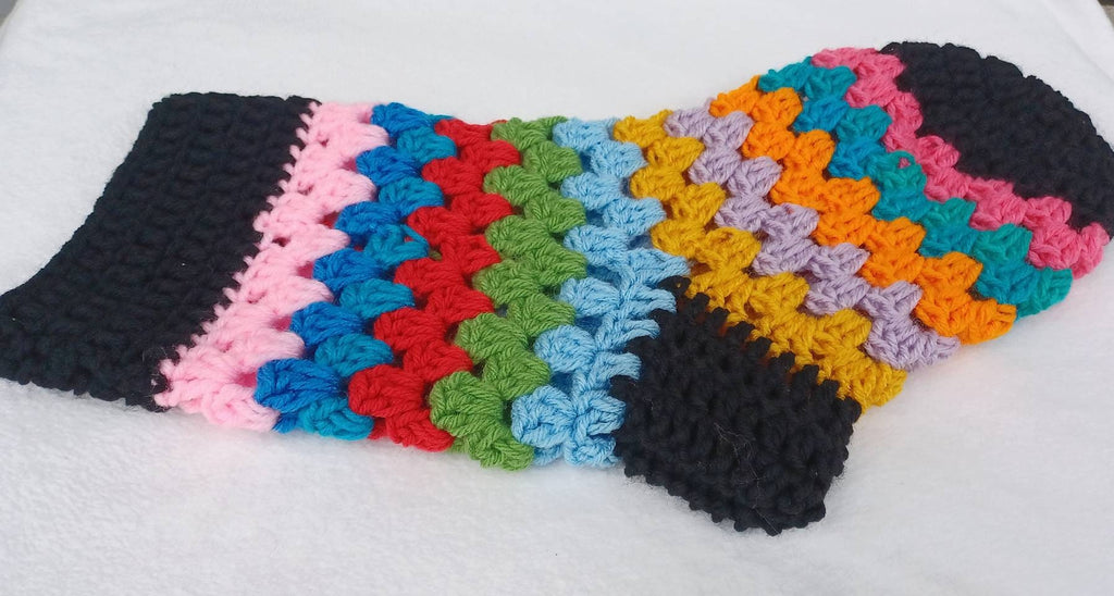 Scrappy Crochet Stocking Pattern, Easy Christmas Home Decor (Digital Download)
