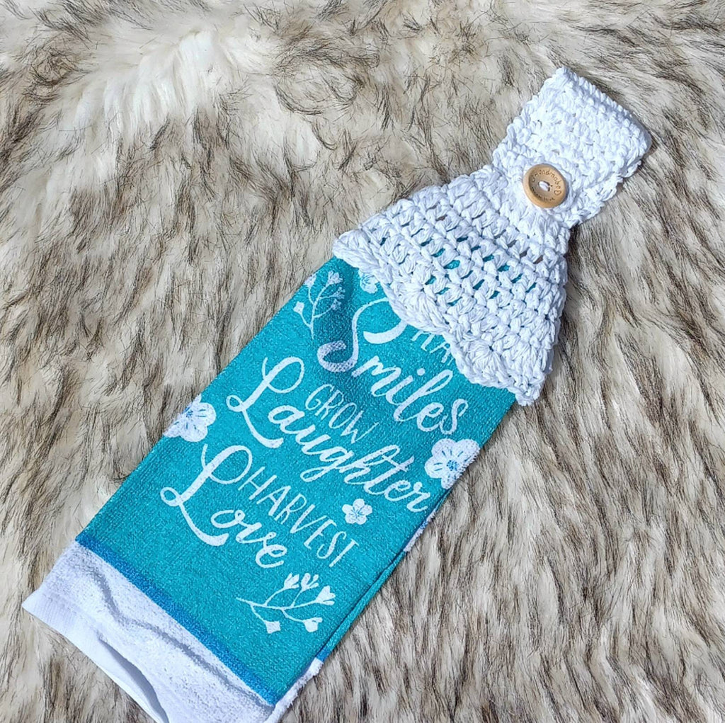 Crochet Towel Topper Pattern, Easy Skill Level (Digital Download)