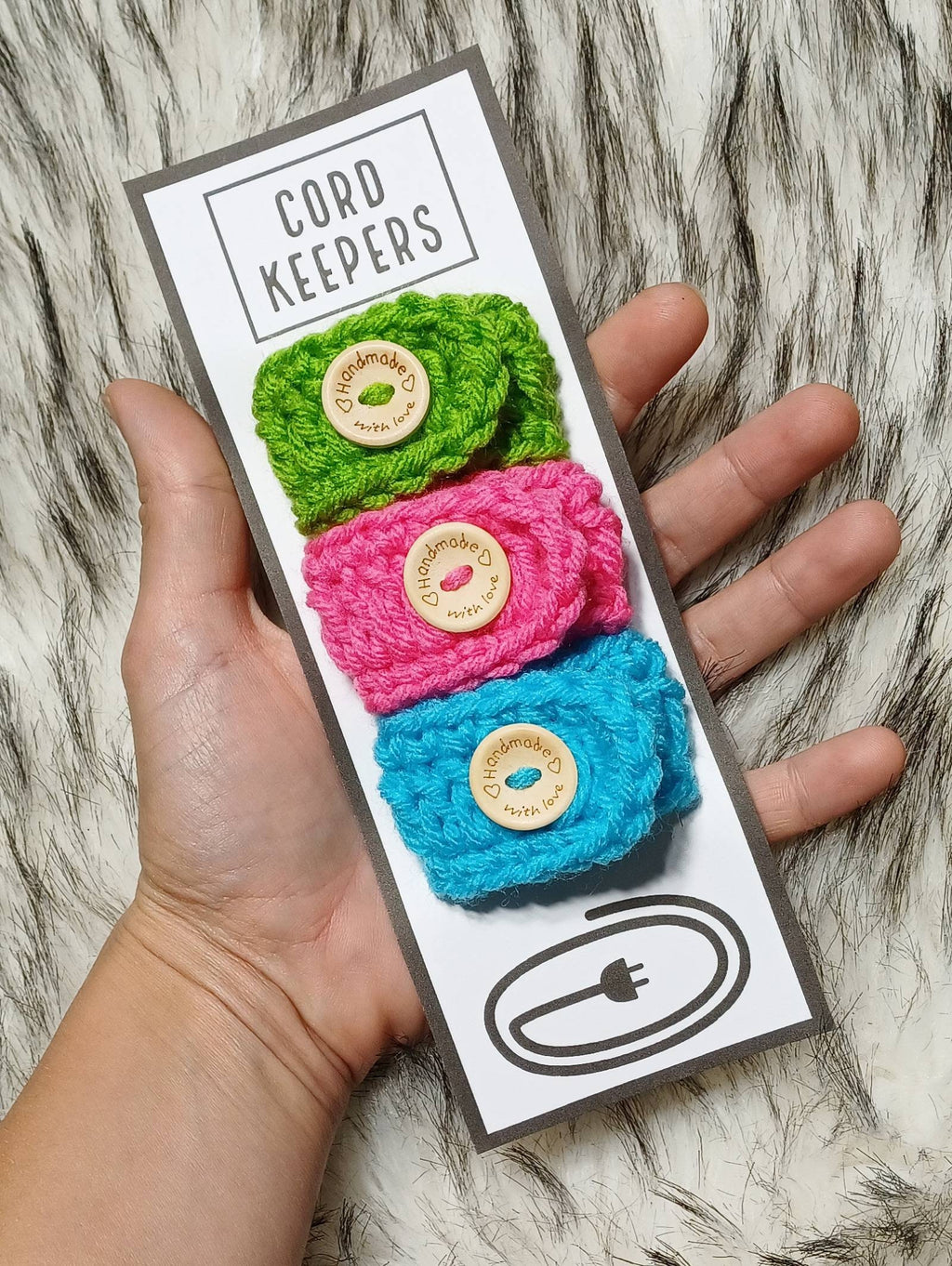 Crochet Cord Keeper Pattern, Printable Template (PDF Download)