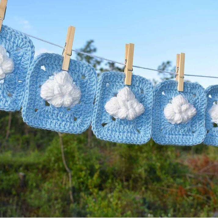 Cloud Granny Square Crochet Pattern (PDF Download)