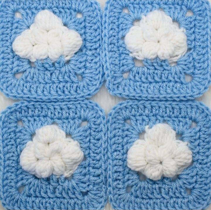Cloud Granny Square Crochet Pattern (PDF Download)