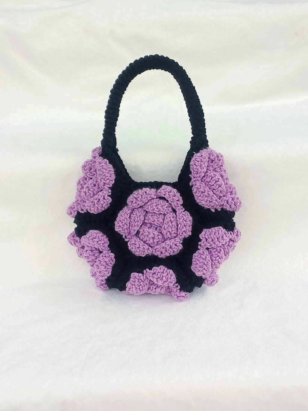 Crochet Rose Hexagon Pattern, 3D Flower Granny Square (PDF Pattern)