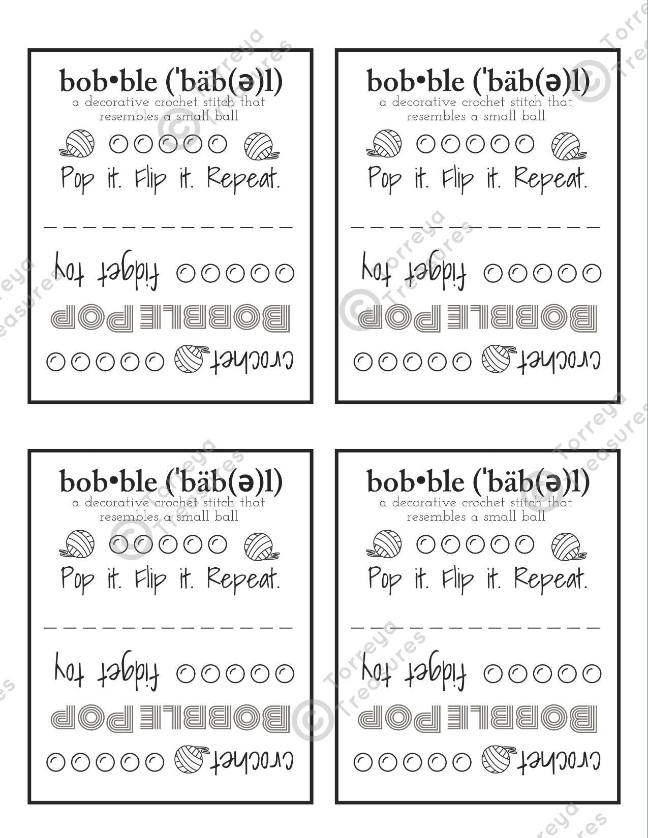 Bobble Pop Fidget Toy Crochet Pattern, instant download crochet instructions, digital pdf download, stocking stuffer toy, kids party favors