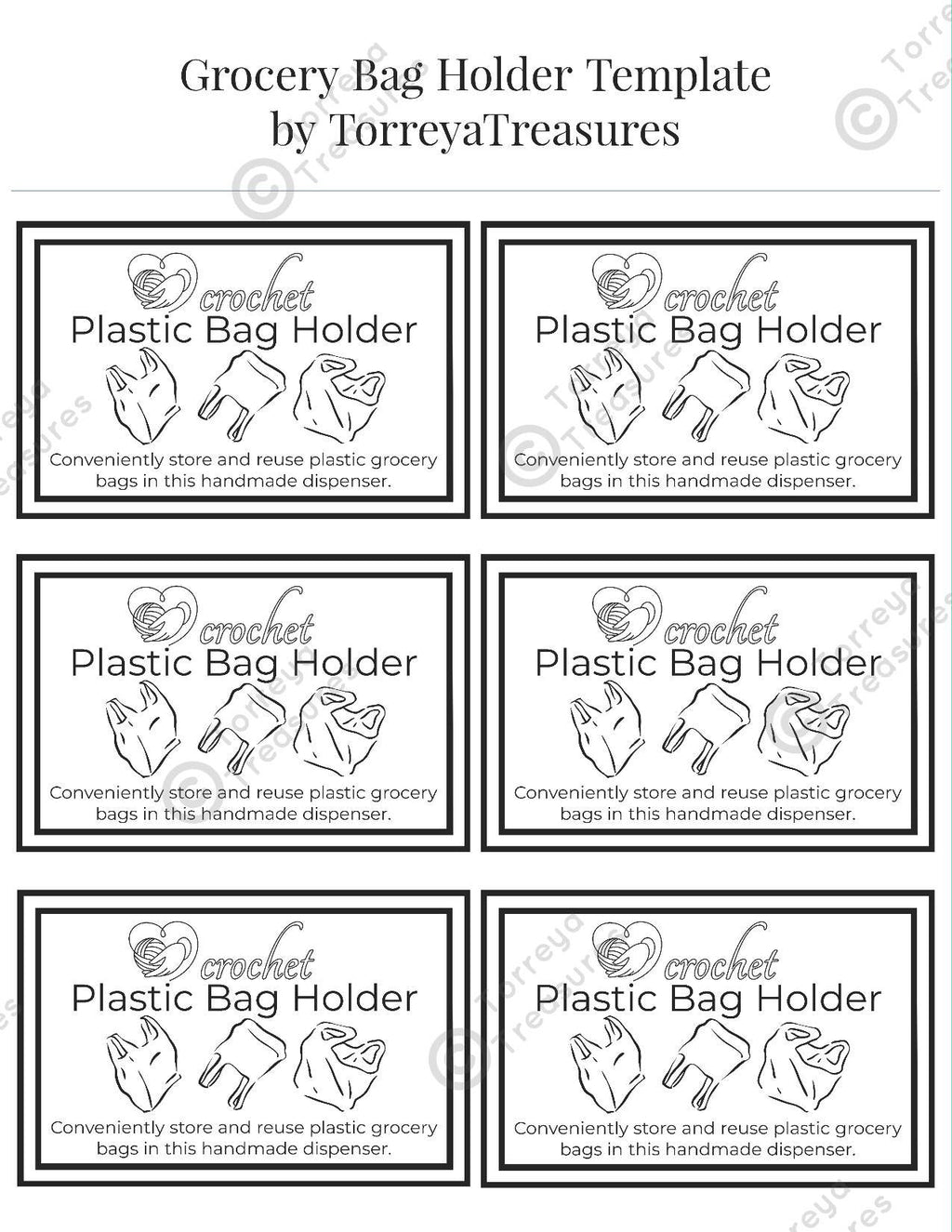 Grocery bag holder, easy crochet pattern, digital download pdf, plastic bag dispenser, crochet kitchen storage, reusable plastic bag holder