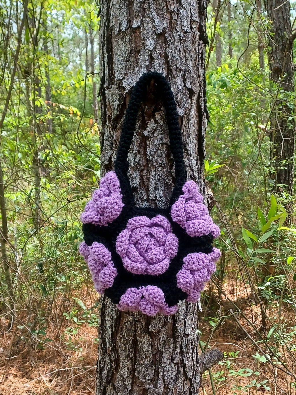 Crochet Rose Hexagon Pattern, 3D Flower Granny Square (PDF Pattern)
