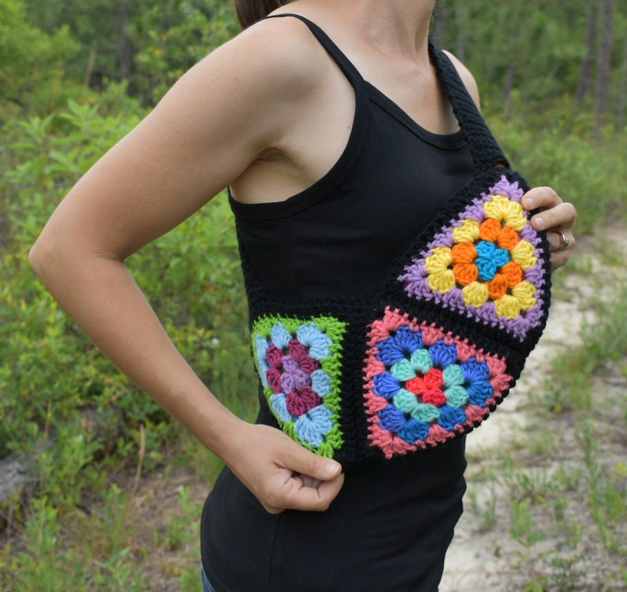 Crochet Granny Square Bum Bag Pattern, Festival Waist Bag (PDF Pattern)