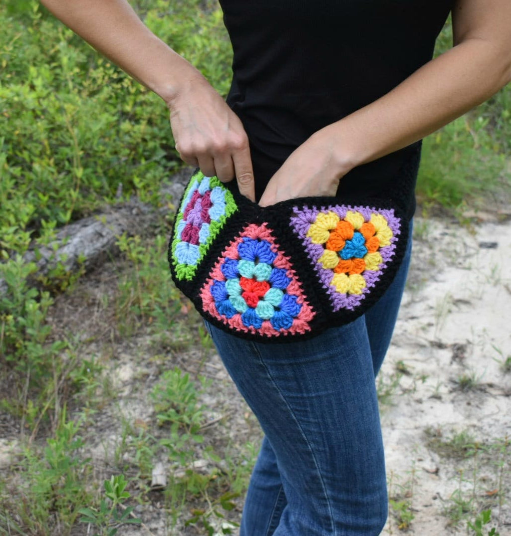 Crochet Granny Square Bum Bag Pattern, Festival Waist Bag (PDF Pattern)