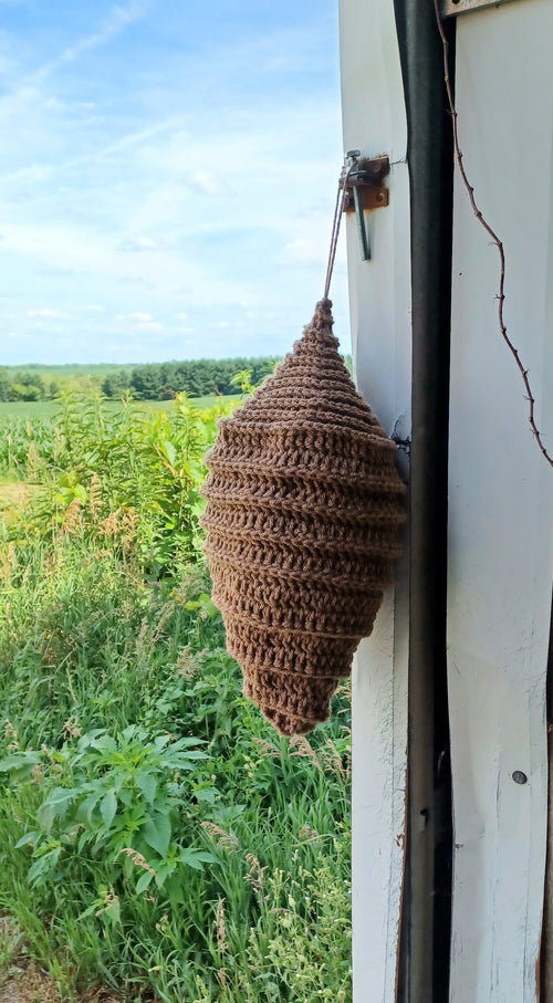 Crochet Decoy Wasp Nest Pattern, Natural Bee Repellent (Digital Download)