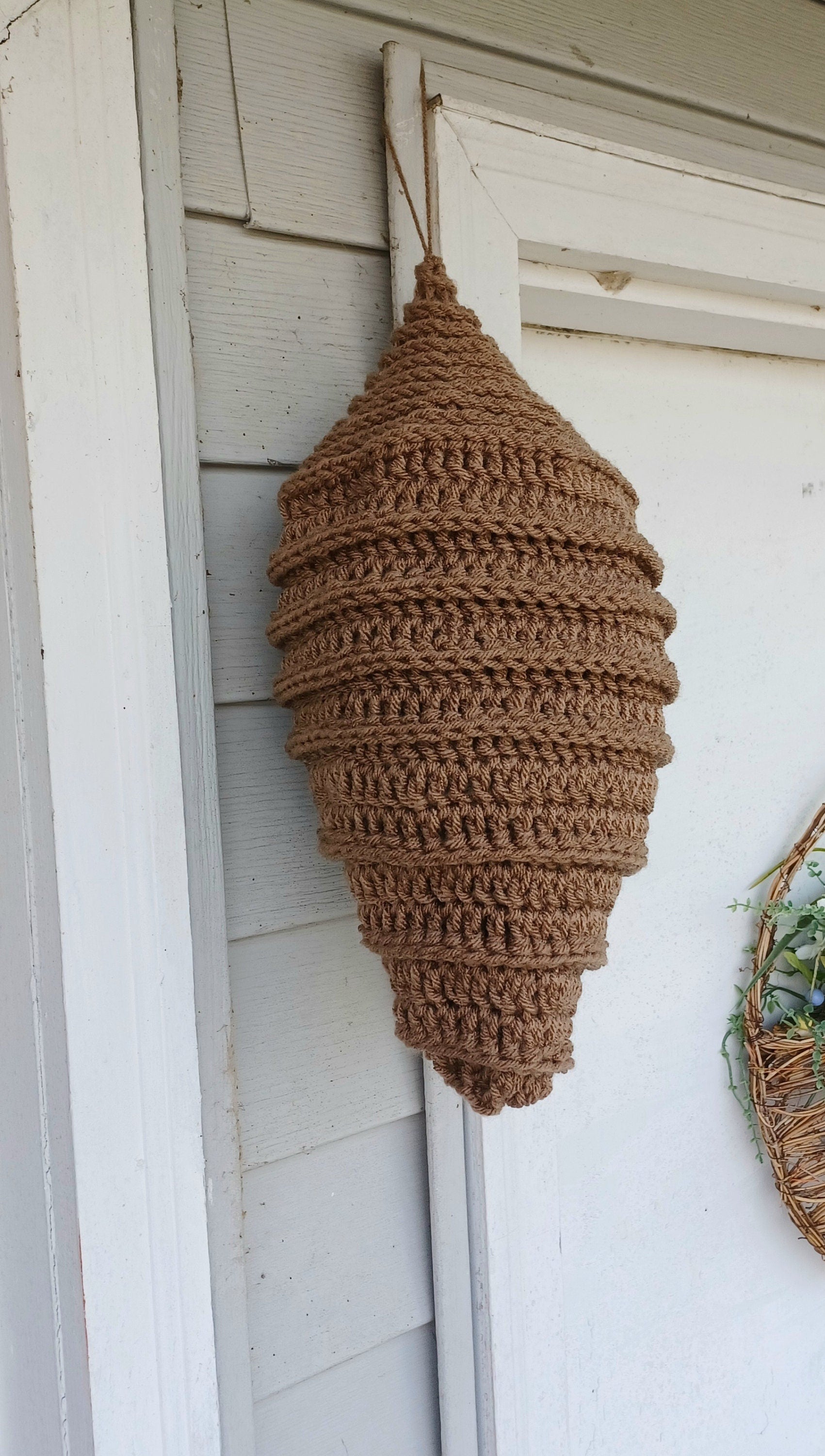 Crochet Decoy Wasp Nest Pattern, Natural Bee Repellent (Digital Download)