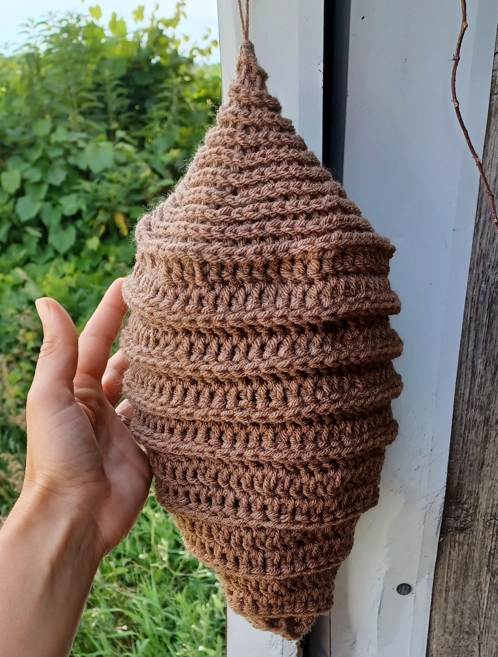 Crochet Decoy Wasp Nest Pattern, Natural Bee Repellent (Digital Download)