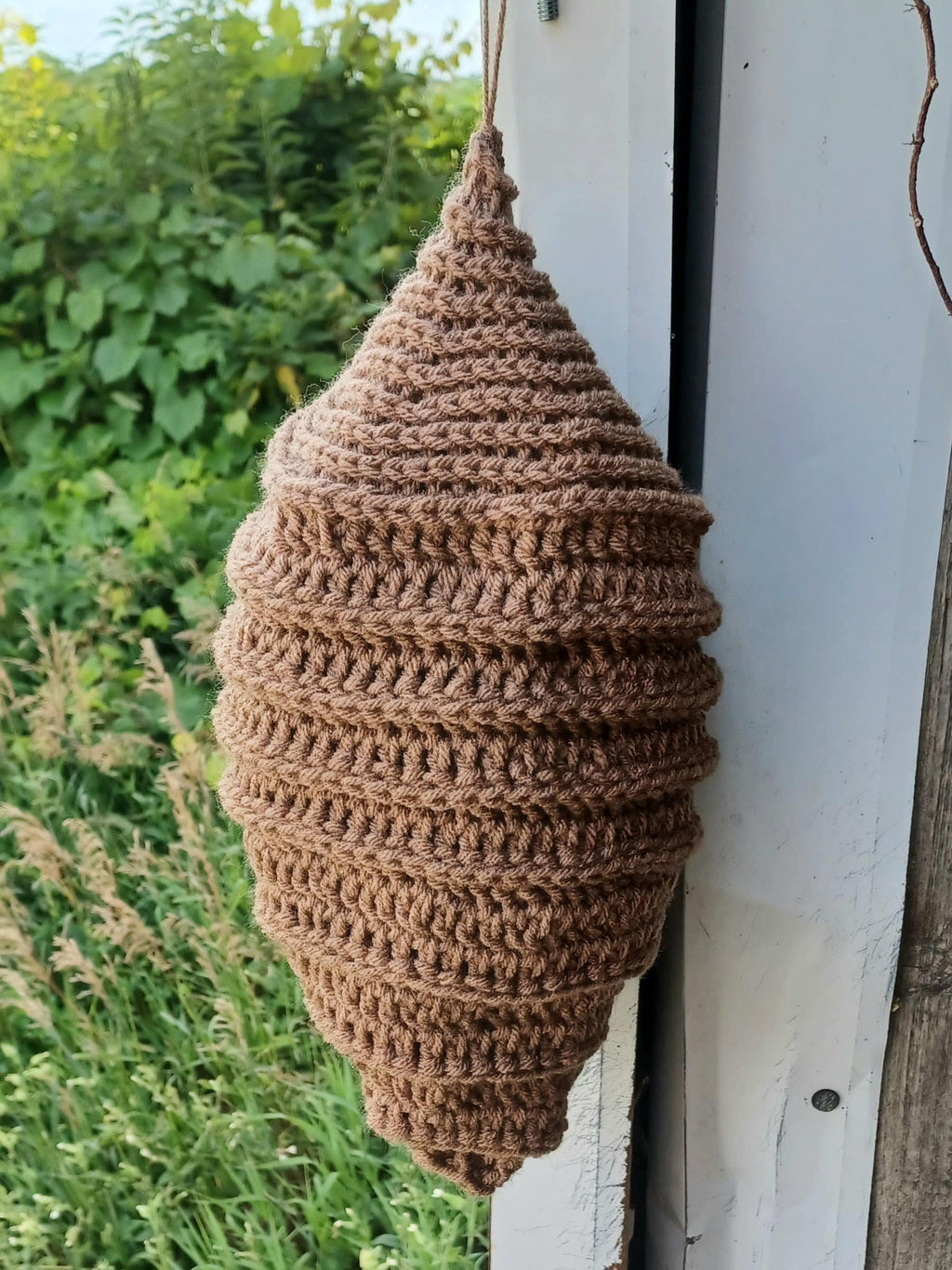 Crochet Decoy Wasp Nest Pattern, Natural Bee Repellent (Digital Download)