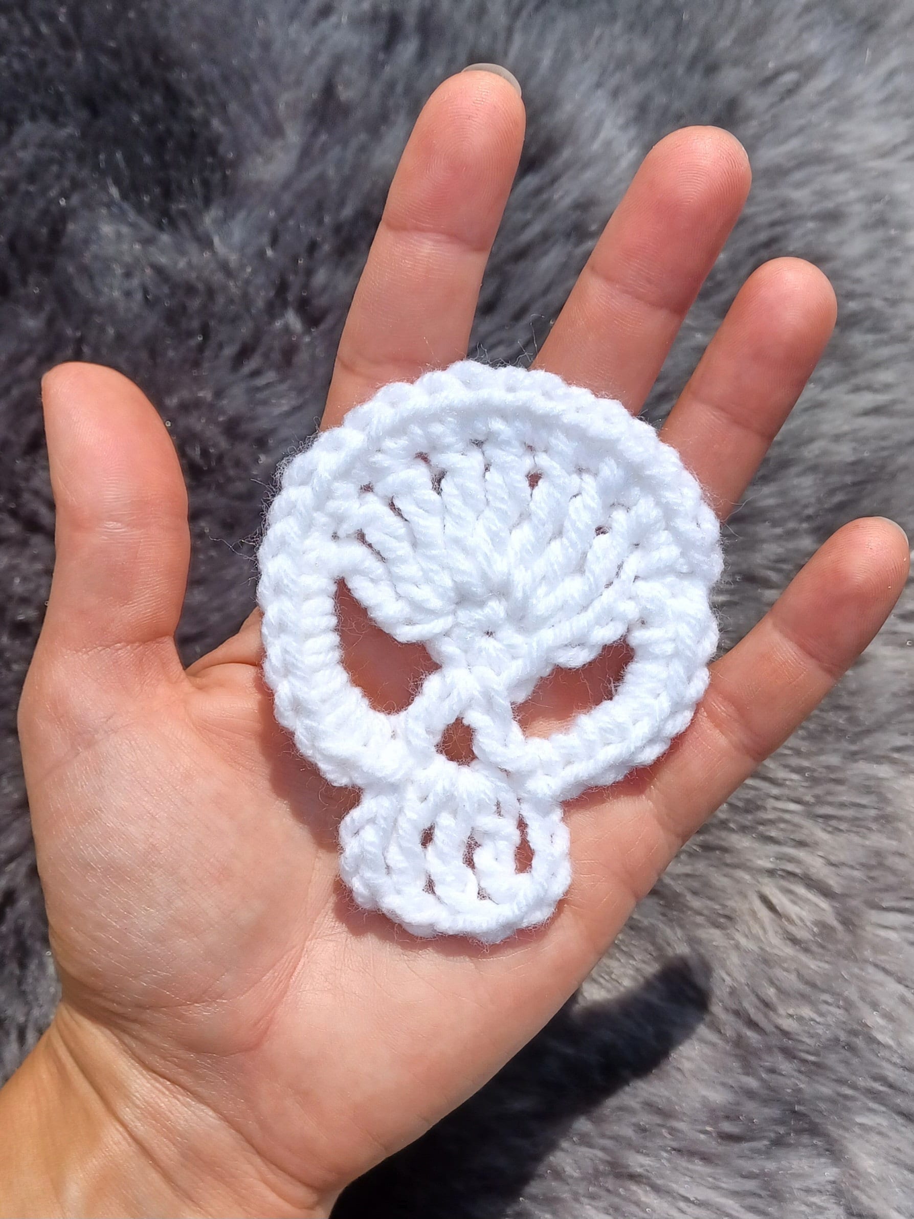 Skull Granny Square Crochet Pattern, Halloween Afghan Block (PDF Pattern)