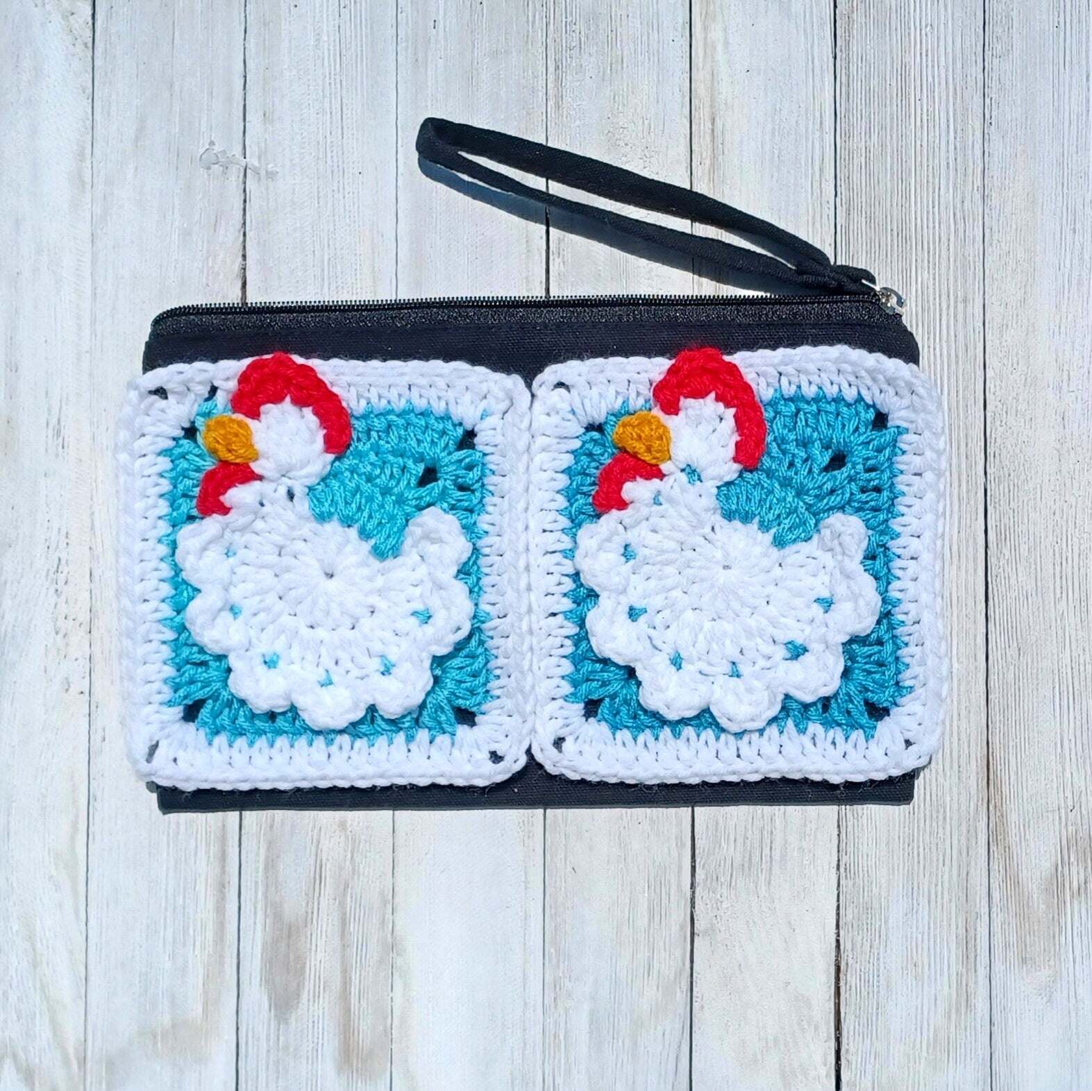 Chicken Granny Square Crochet Pattern, Easy Download (PDF)