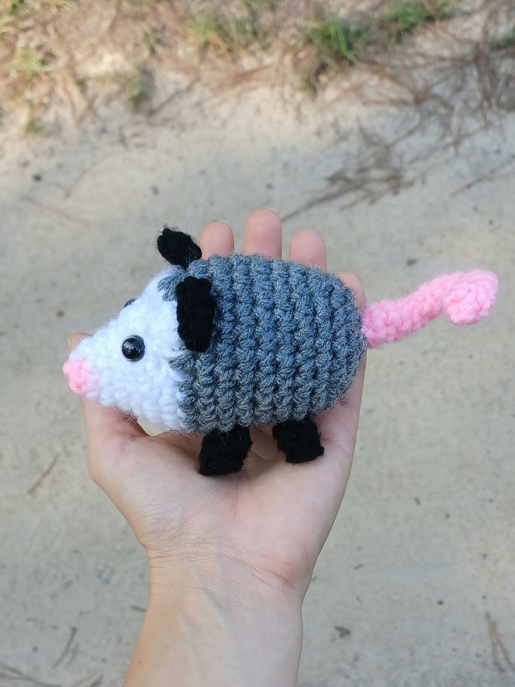 Pocket Possum Crochet Pattern, Amigurumi Opossum (PDF Pattern)