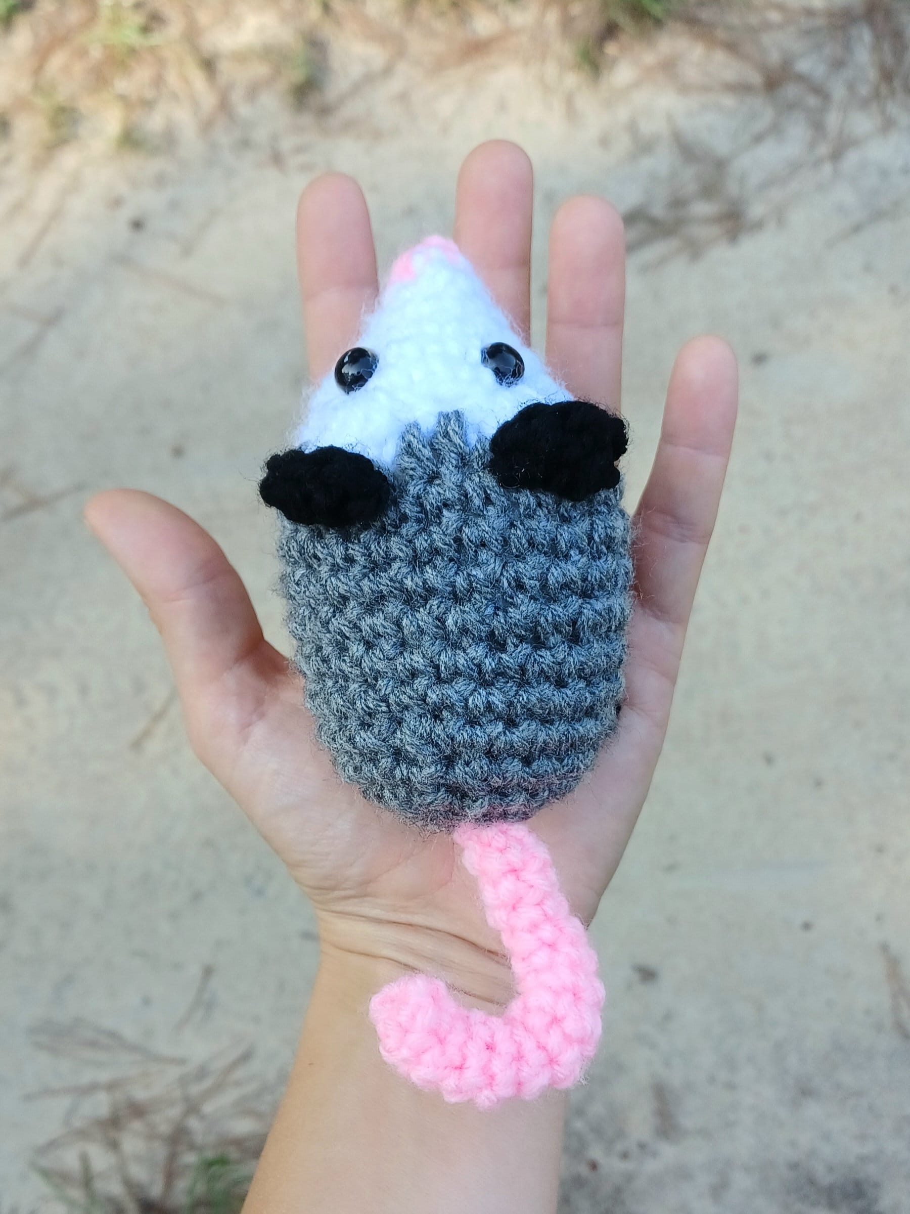 Pocket Possum Crochet Pattern, Amigurumi Opossum (PDF Pattern)