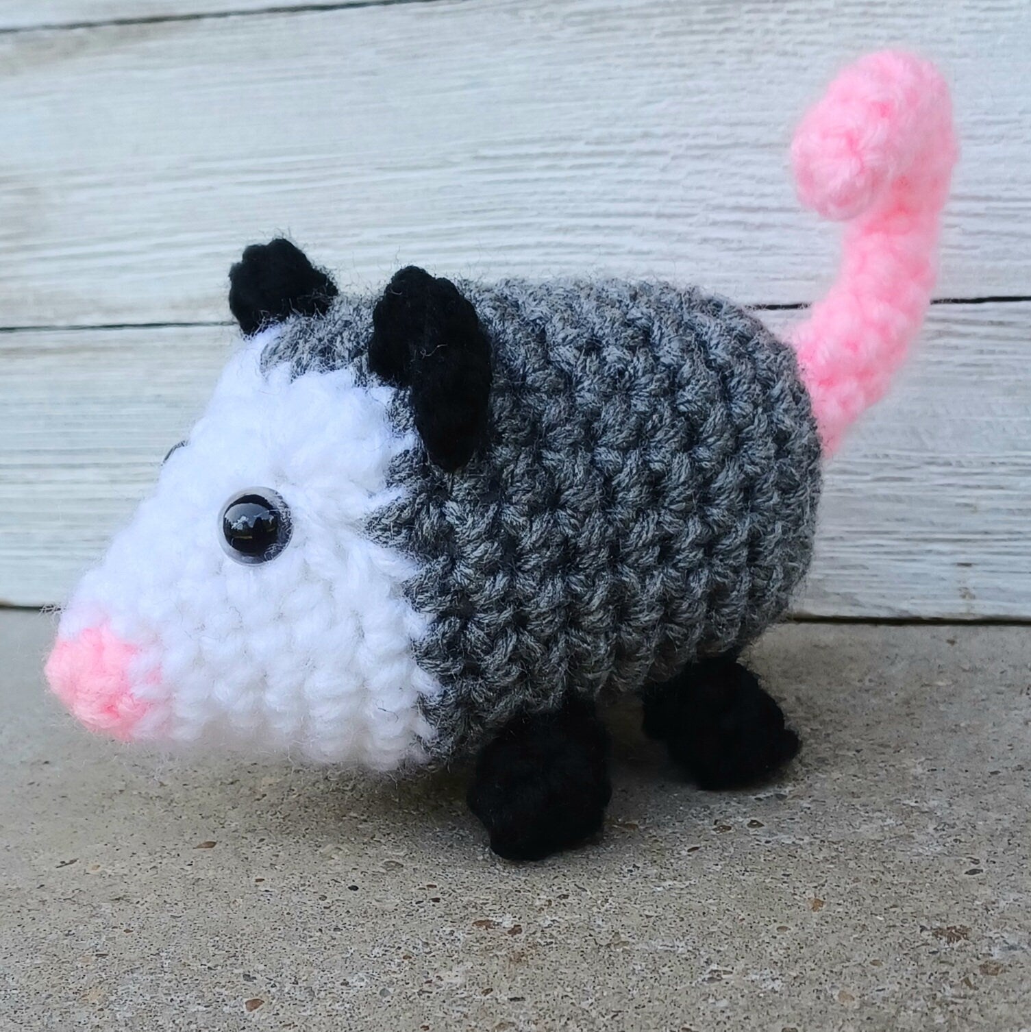Pocket Possum Crochet Pattern, Amigurumi Opossum (PDF Pattern)