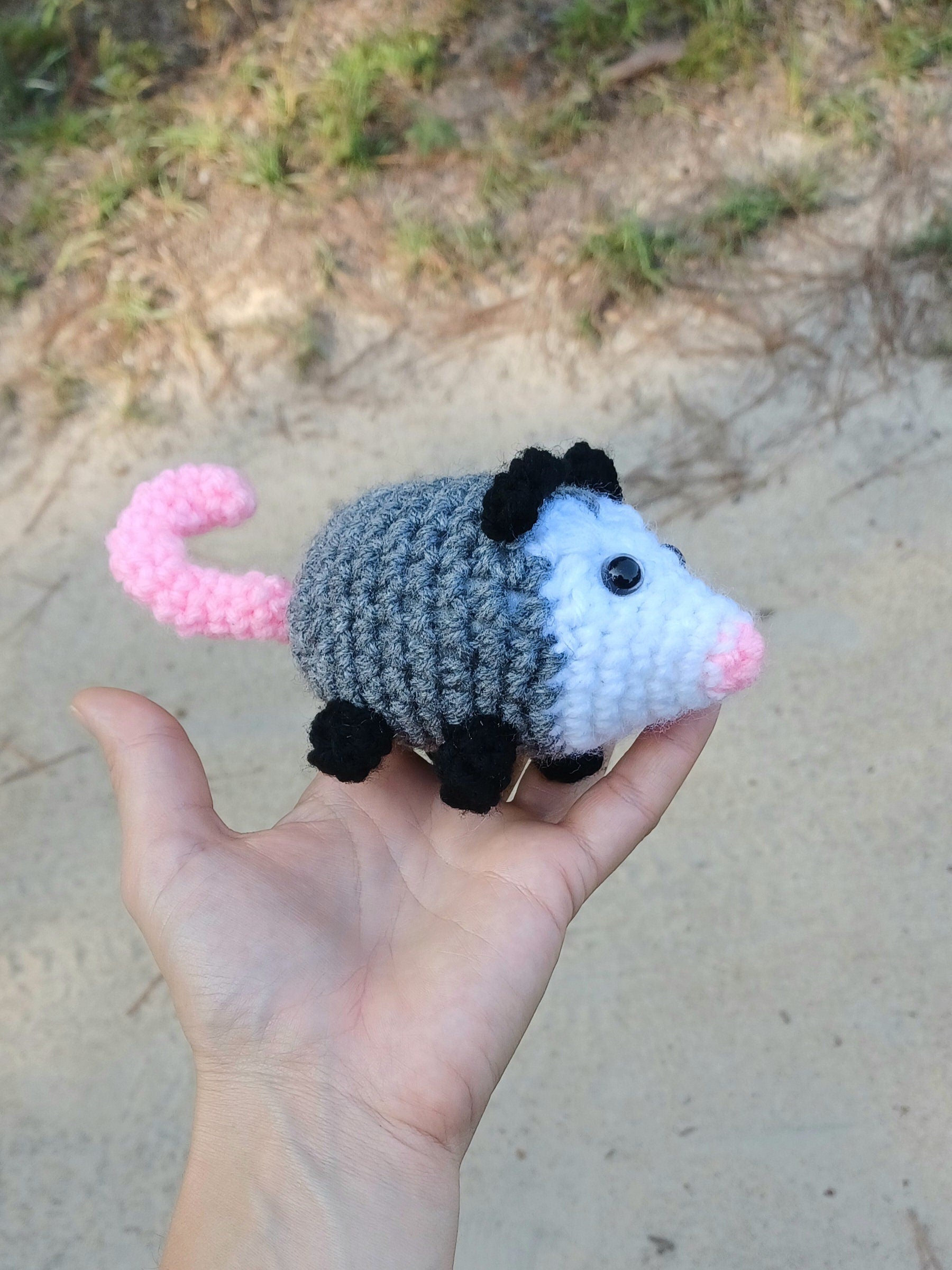 Pocket Possum Crochet Pattern, Amigurumi Opossum (PDF Pattern)