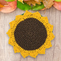 Crochet Sunflower Potholder Pattern, Farmhouse Hotpad Trivet (Digital Download)