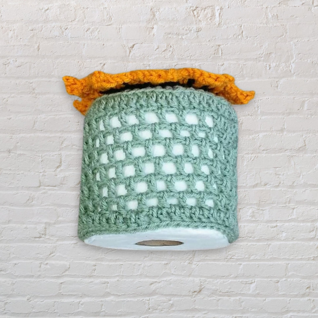 Crochet Sunflower Toilet Paper Cover Pattern (PDF Pattern)
