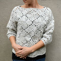 Allotrope Crochet Sweater Pattern, Diamond Pullover (PDF Download)