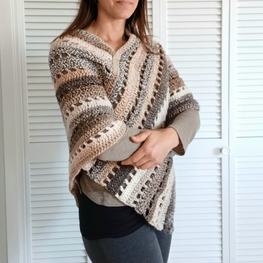 Easy Crochet Poncho Pattern: Women's Shawl (PDF Download)