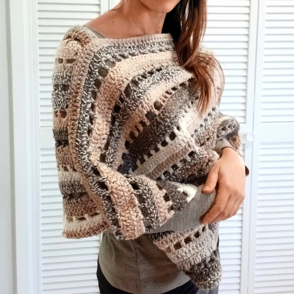 Easy Crochet Poncho Pattern: Women's Shawl (PDF Download)