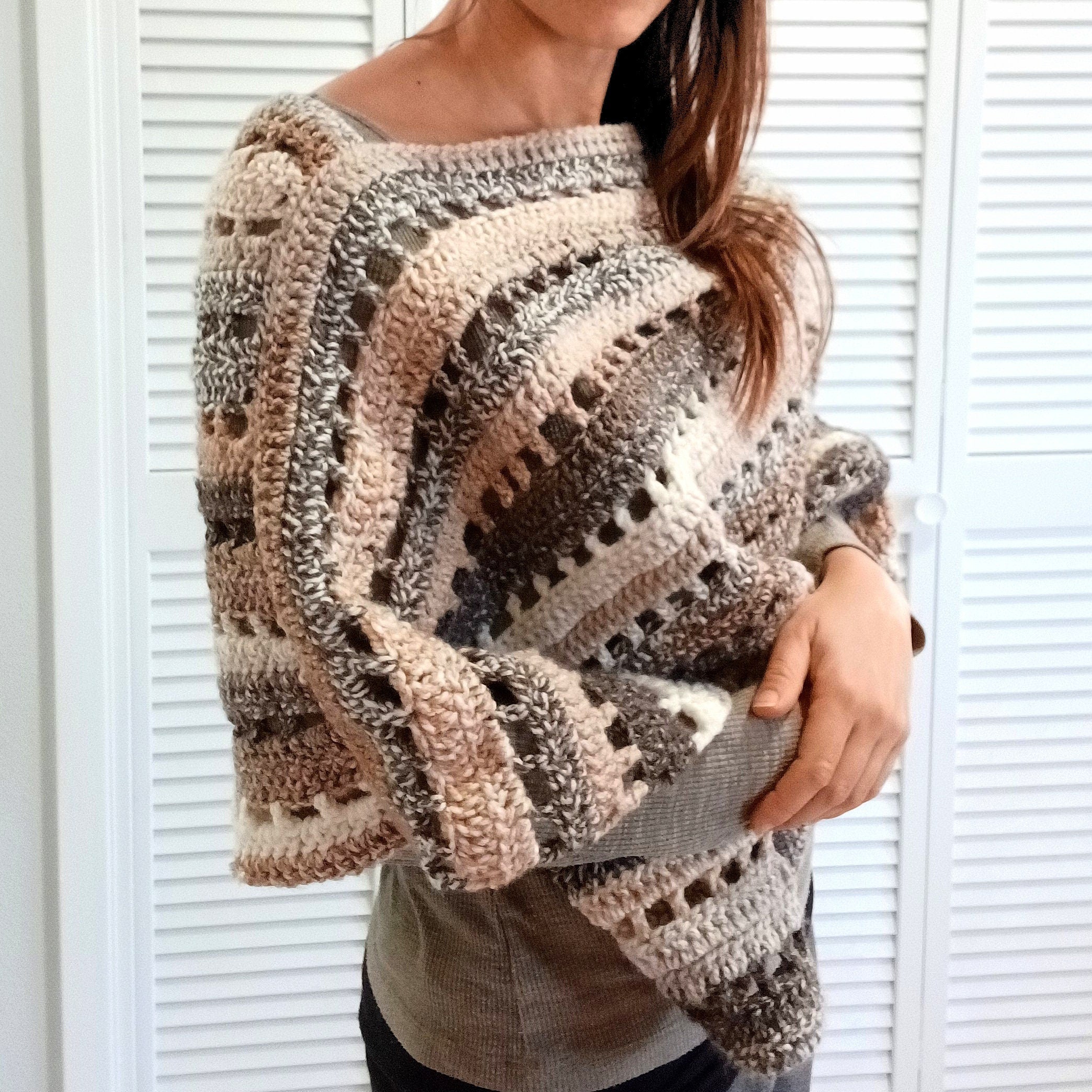 Easy Crochet Poncho Pattern: Women's Shawl (PDF Download)