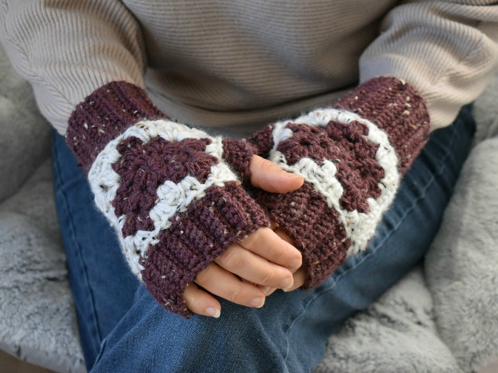 Heart2Heart Crochet Fingerless Mitts Pattern: Women's Gloves (Digital Download)