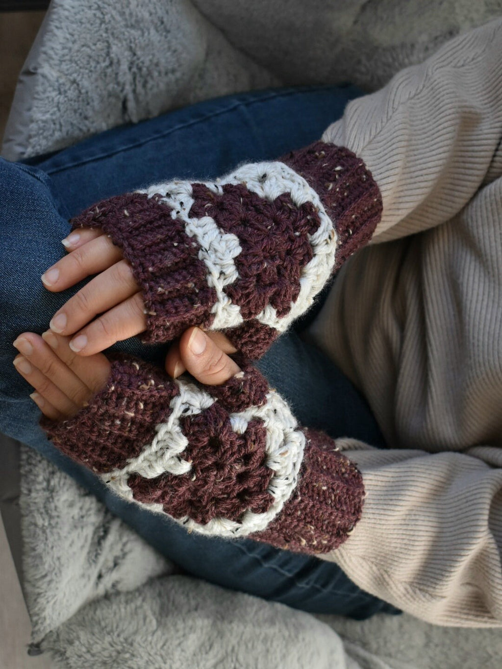 Heart2Heart Crochet Fingerless Mitts Pattern: Women's Gloves (Digital Download)