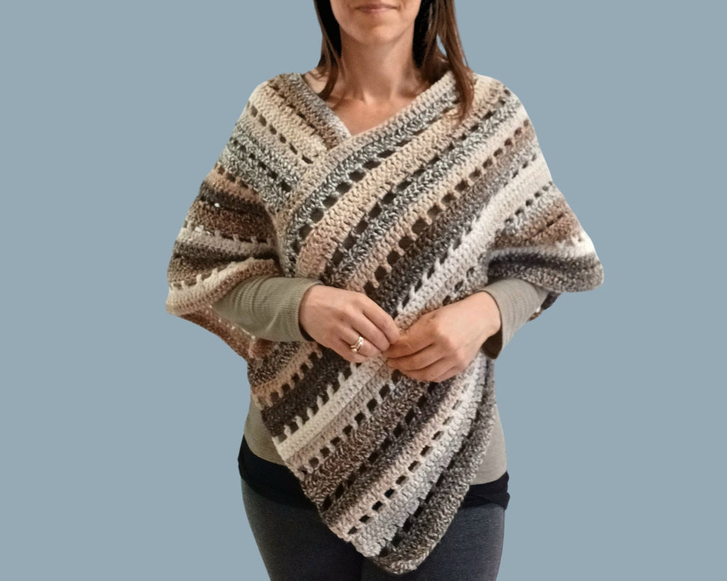 Easy Crochet Poncho Pattern: Women's Shawl (PDF Download)