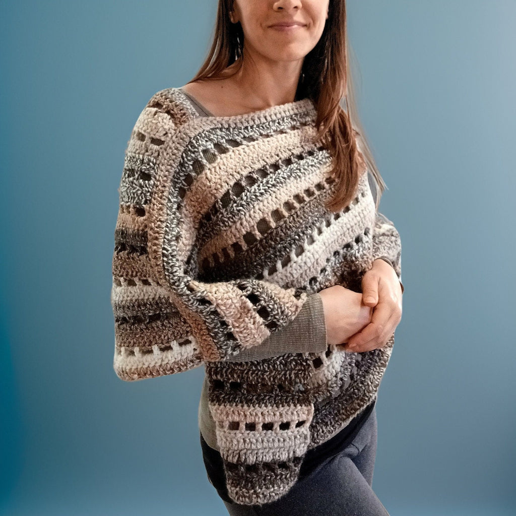 Easy Crochet Poncho Pattern: Women's Shawl (PDF Download)