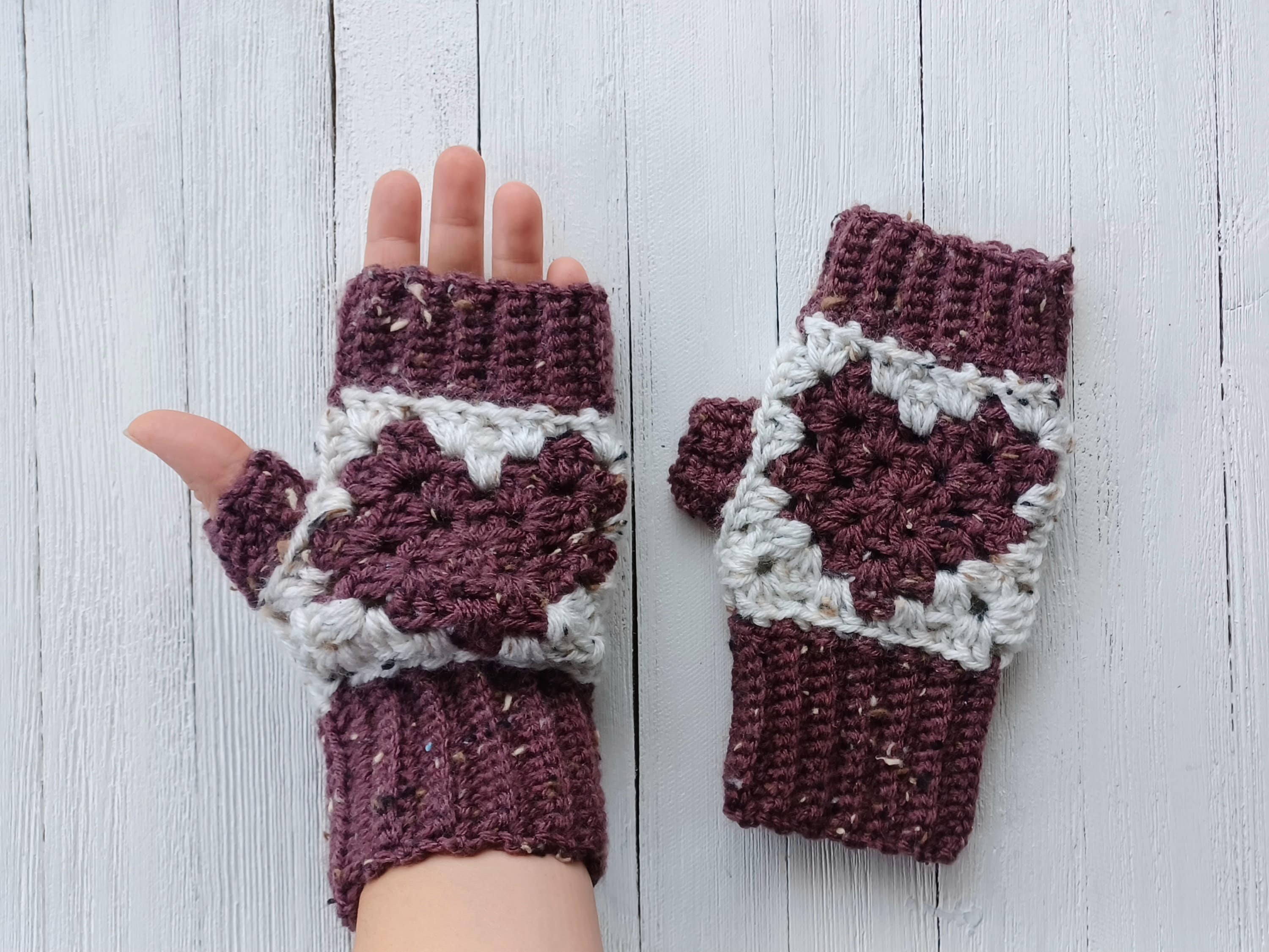 Heart2Heart Crochet Fingerless Mitts Pattern: Women's Gloves (Digital Download)