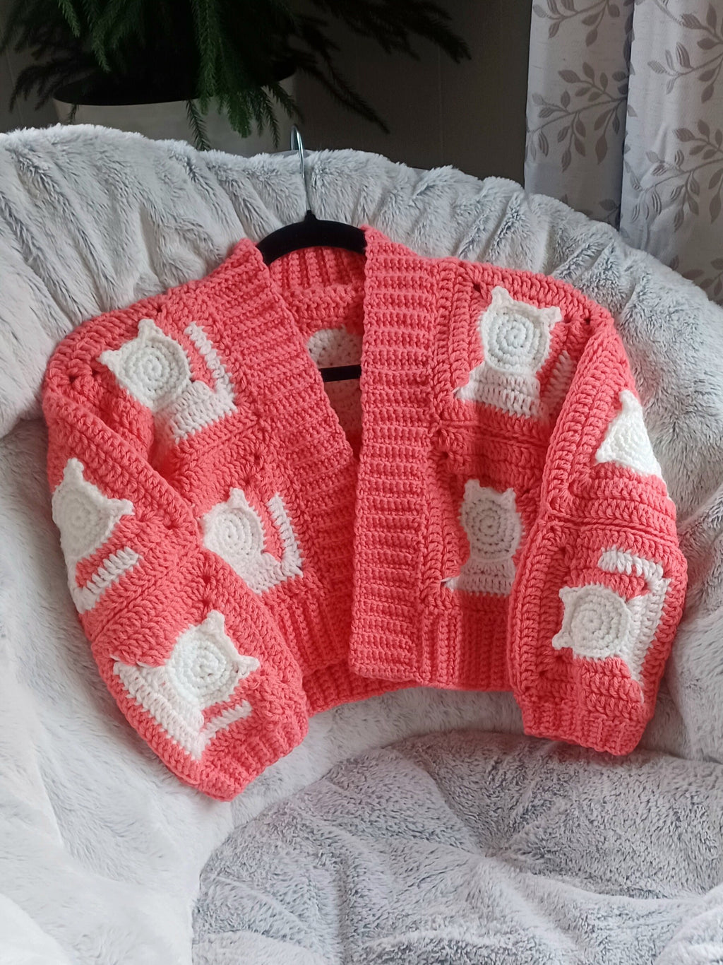 Party Cat Crochet Pattern: Granny Square Afghan Block (PDF Pattern)