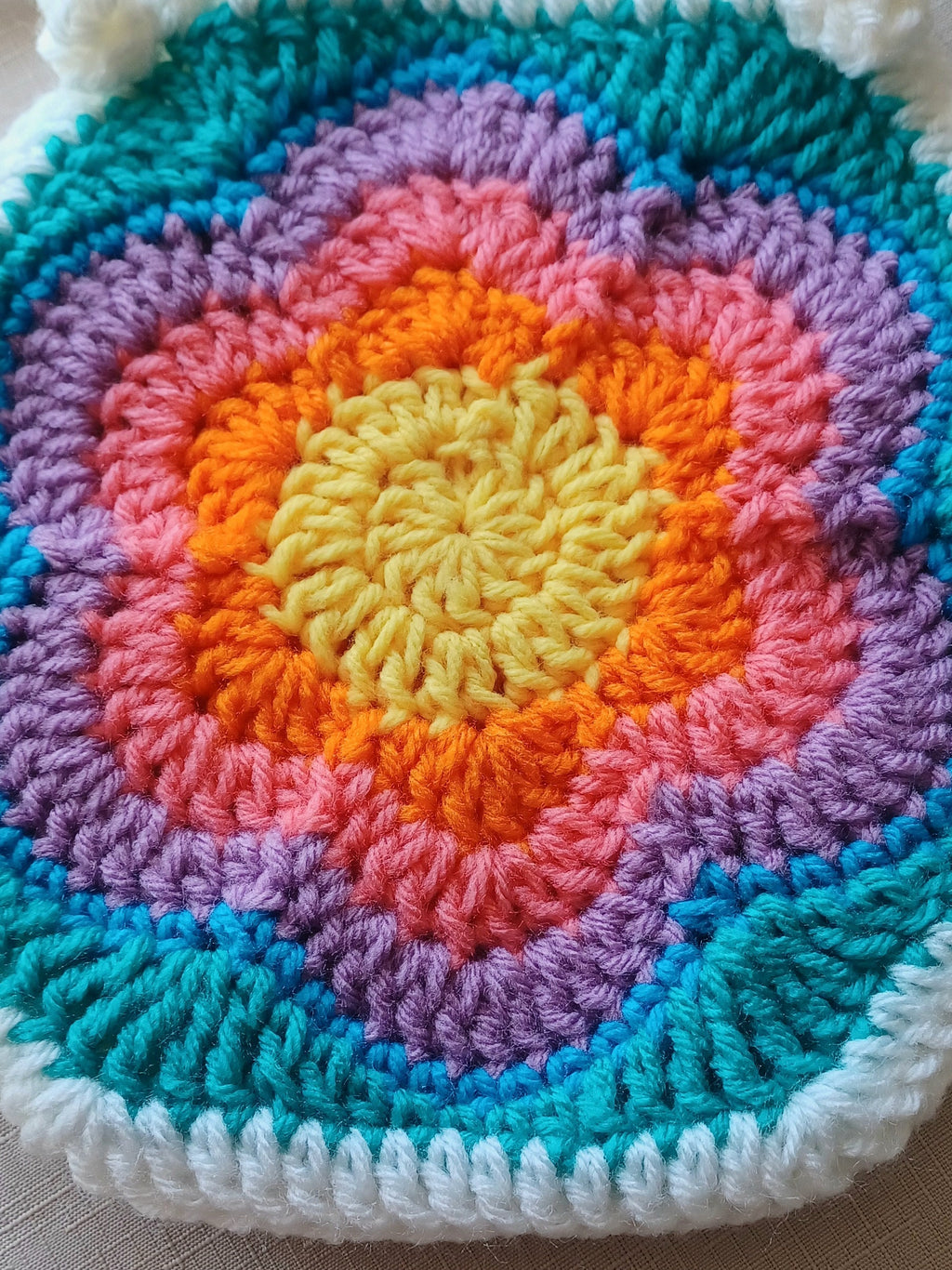 Crochet Flower Purse Pattern: Rainbow Handbag Instructions (PDF Pattern)